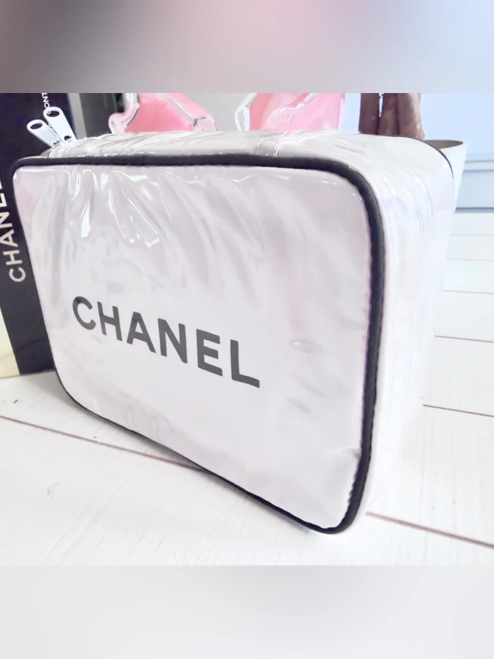 Chanel Makeup Traveler Cosmetics Toiletries Bag